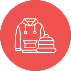 Winter Collection Line Color Icon