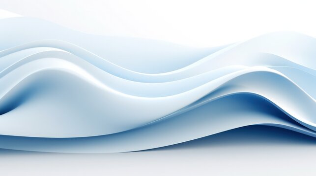 Abstract Blue dynamic Wave motion Design on white background. Generate AI image