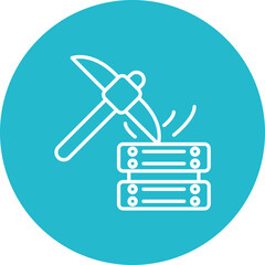 Data Mining Line Icon