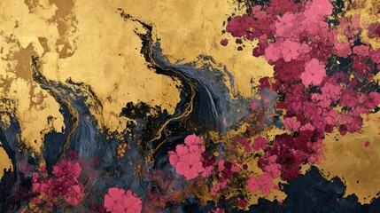 Japanese background in abstract style. Art background template.