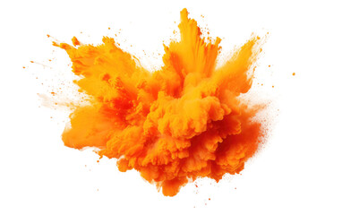 Orange and Yellow Powders, a Kaleidoscope of Ephemeral Beautiful Pace Isolated on a Transparent Background PNG