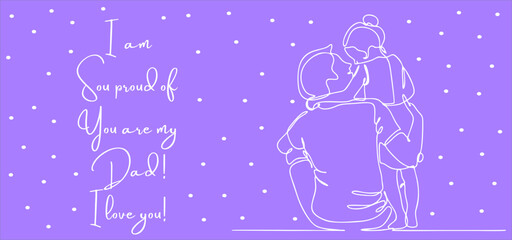 Fototapeta premium congratulations card for your dad