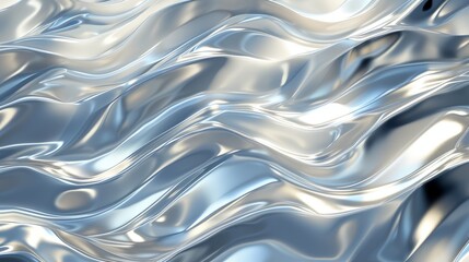 Metallic abstract wavy liquid background with waves