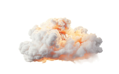 Obraz na płótnie Canvas The Spectacular Birth and Rise of a Flammagenitus Cloud Isolated on a Transparent Background PNG