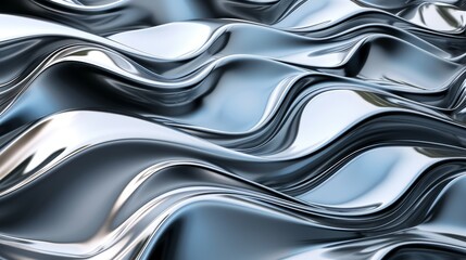 Liquid metallic texture with waves