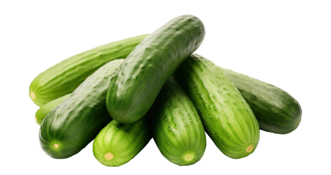 Delicious cucumbers cut out