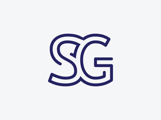 Sg professional modern logo Sg.new sg letter logo design vector icon, business sg logo