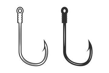 Fishing Hook Vector, Fishhook silhouette, Fishing Hook Set, Premium Quality Fishing Hook Vectors, Antique-Inspired Fishing Hook Graphics, Detailed Vector Designs for Anglers