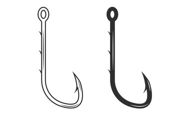 Fishing Hook Vector, Fishhook silhouette, Fishing Hook Set, Premium Quality Fishing Hook Vectors, Antique-Inspired Fishing Hook Graphics, Detailed Vector Designs for Anglers