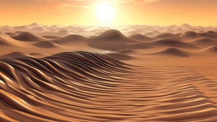 A Futuristic Desert Landscape