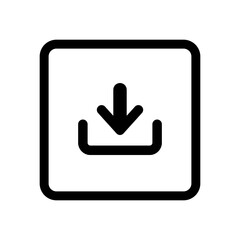 Download icon vector. Upload button illustration. Load symbol or logo.