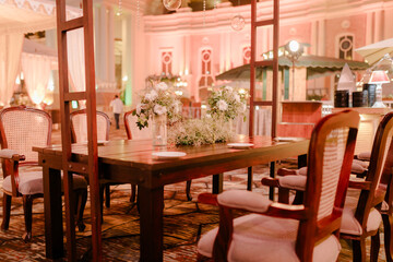 Beautiful romantic elegant wedding decor
