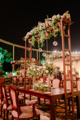 Beautiful romantic elegant wedding decor