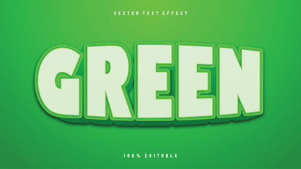Naklejka premium Editable green color text effect