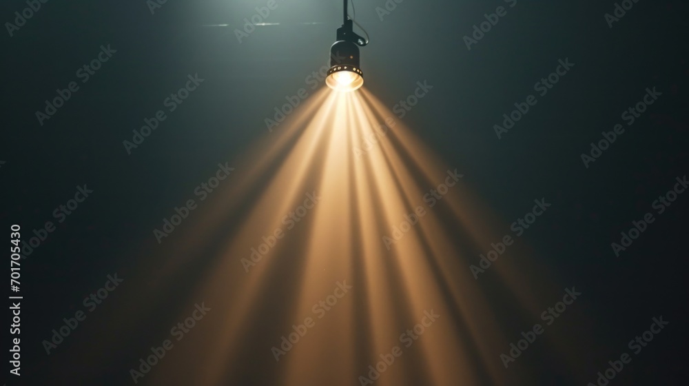 Poster a picture of a light pole illuminating the darkness. suitable for illustrating the concept of light 