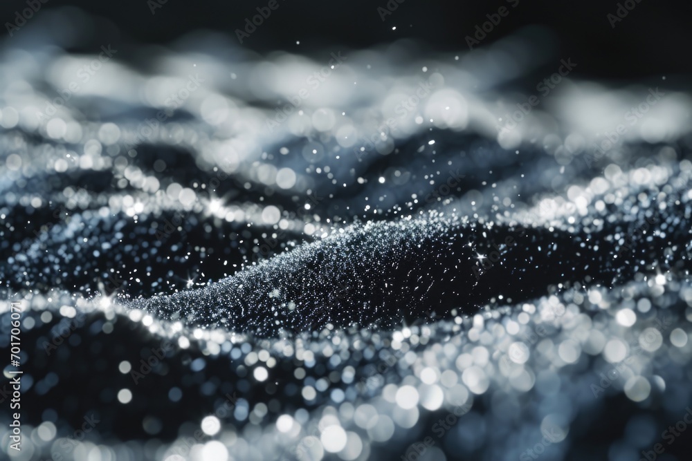 Poster a black and white photo capturing the beauty of water droplets. this versatile image can be used in 