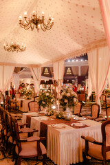 Beautiful romantic elegant wedding decor