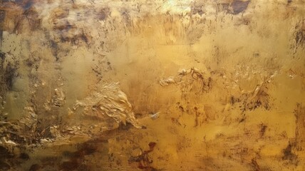 Fototapeta na wymiar hand painted rough golden color texture wallpaper design