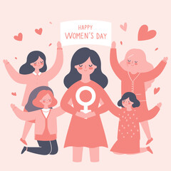 women's day with child