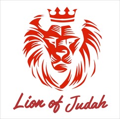 Fototapeta premium Lion of Judah Religious illustration