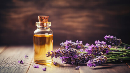 Bottle of Serenity: Lavender Essential Oil with Floral Charm