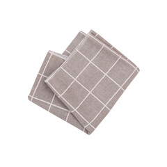 Classic napkin table cloth folded in white isolation