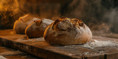 Obraz premium The aroma of freshly baked bread as a photograph