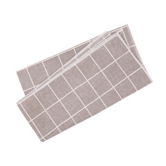Classic napkin table cloth folded in white isolation