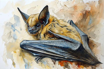 painting of a bat