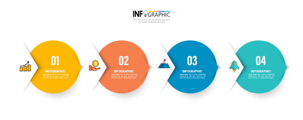 Presentation business infographic template vector.	
 - obrazy, fototapety, plakaty