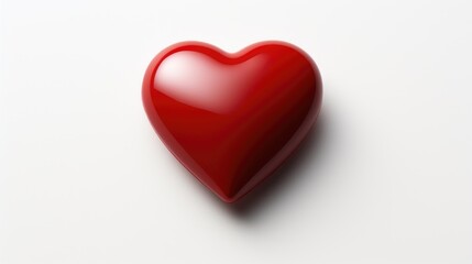 cœur rouge en bonbon sur fond blanc pour saint valentin