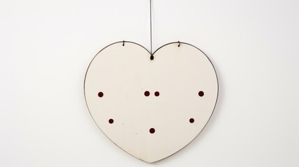 coeur enfantin en papier accroché à un mur