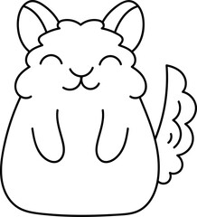Chinchilla Rodent Outline