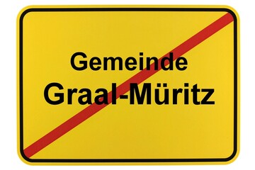 Illustration eines Ortsschildes der Gemeinde Graal-Müritz in Mecklenburg-Vorpommern