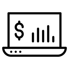 Online financial report icon