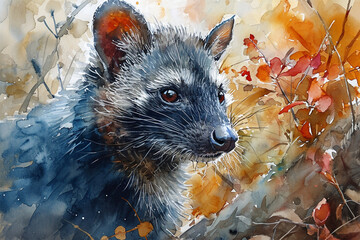 painting of a civet