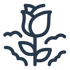 Red Rose Icon for Passionate Blooms