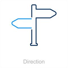 Direction and way icon concept
