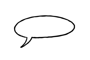 Speech bubble illustration - comic style isolated empty bubble. PNG graphic on transparent background.