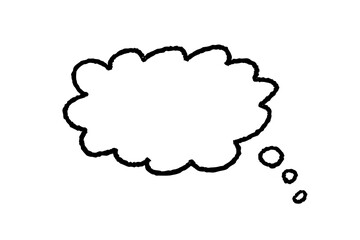 Speech bubble illustration - comic style isolated empty bubble. PNG illustration on transparent background.