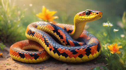 Fototapeta premium close up of a snake