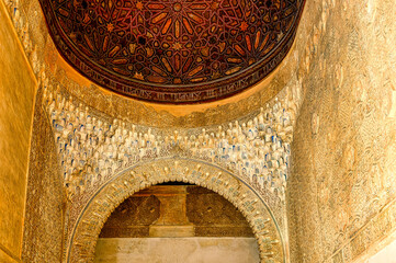 Fototapeta na wymiar Medieval architectural features in Alhambra, Granada, Spain