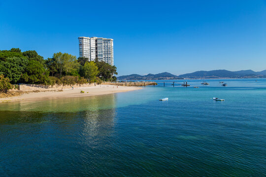 People in Samil beach