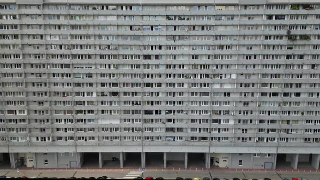 Residential block Superjednostka (meaning: super unit) in Katowice city, Poland