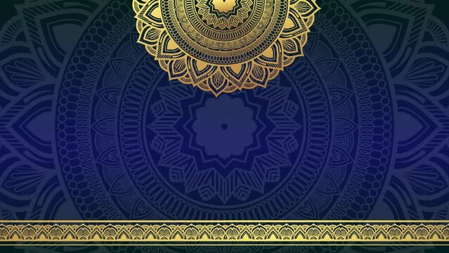 circle decoration ornament Decorative Elegant mandala copy space loop Animation video transparent background with alpha channel.