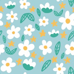 Daisy blue pattern