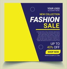 New fashion final sale discount instagram post collection template vector design