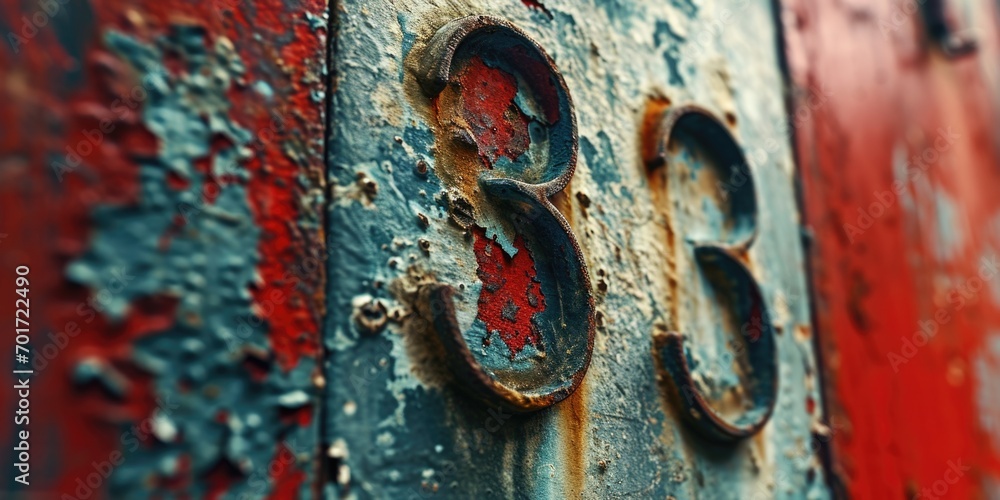 Poster a close up of a rusted metal surface. can be used for textures or backgrounds