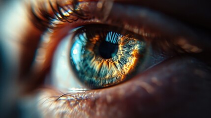 A detailed close-up of a person's eye. Perfect for illustrating concepts related to vision, beauty, or emotions.