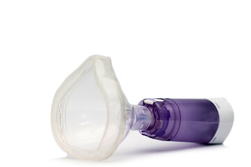 asthma spray inhaler for people with breathing problems with people stock image stock photo - obrazy, fototapety, plakaty